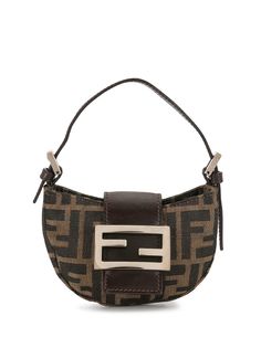 Fendi Pre-Owned мини-сумка Mamma Baguette с узором Zucca