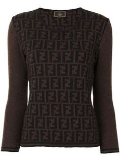 Fendi Pre-Owned джемпер с узором Zucca