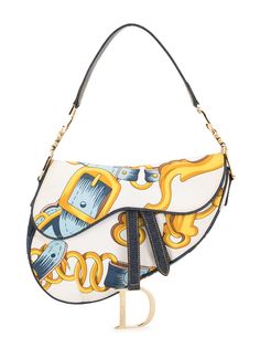 Christian Dior сумка на плечо Saddle pre-owned с принтом