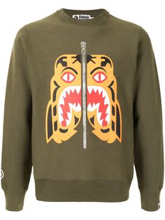 A BATHING APE® толстовка Tiger с круглым вырезом и принтом