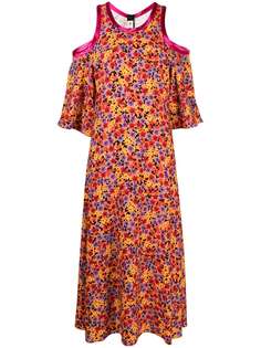 Marni платье с цветочным принтом и открытыми плечами