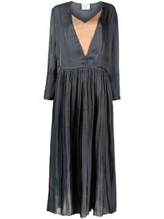 Alysi платье с глубоким V-образным вырезом и жатым эффектом