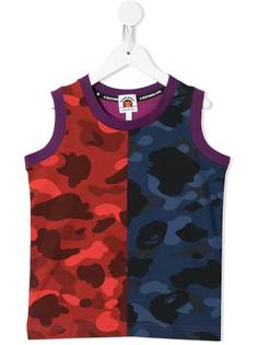 A BATHING APE® топ без рукавов с принтом Colour Camo Bape