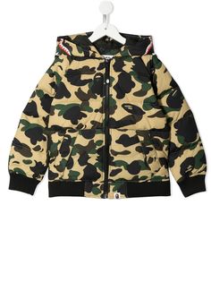 A BATHING APE® пуховик Camo Shark Bape
