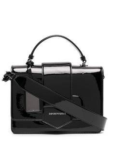 Emporio Armani лакированная сумка-тоут