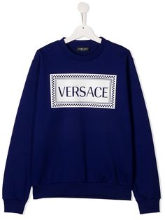 Versace Kids толстовка с логотипом