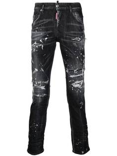 Dsquared2 декорированные джинсы кроя слим
