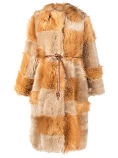 Stella McCartney шуба Adrienne Fur Free Fur в технике пэчворк