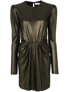 Saint Laurent платье со сборкой на талии