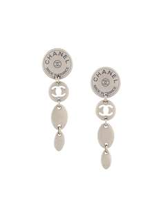 Chanel Pre-Owned серьги-подвески 1999-го года с логотипом CC