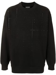 Emporio Armani толстовка с приспущенными плечами и заклепками