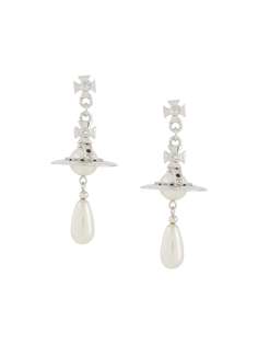 Vivienne Westwood серьги-подвески с декором Orb и искусственным жемчугом