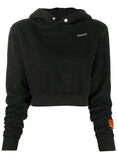 Heron Preston укороченное худи с логотипом