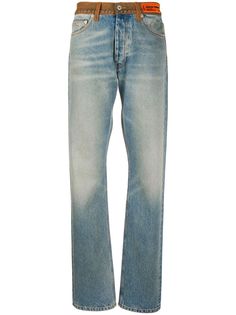 Heron Preston джинсы с завышенной талией и эффектом потертости
