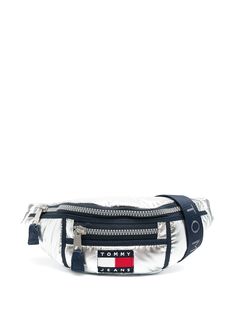 Tommy Hilfiger поясная сумка с эффектом металлик и логотипом