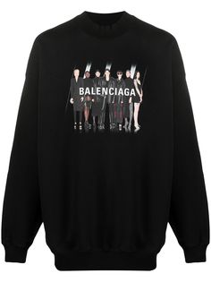 Balenciaga толстовка с принтом Real BB