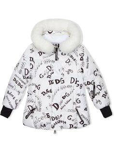 Dolce & Gabbana Kids пальто с капюшоном и логотипом