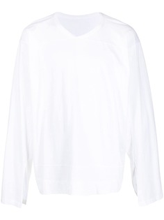 Rick Owens DRKSHDW футболка с V-образным вырезом и длинными рукавами