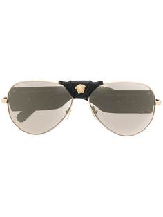 Versace Eyewear солнцезащитные очки-авиаторы с декором Medusa