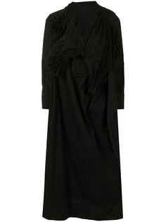 Yohji Yamamoto платье макси с плиссировкой