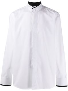 Karl Lagerfeld рубашка с воротником-стойкой и контрастной окантовкой