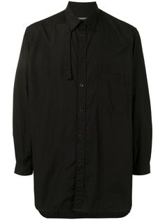 Yohji Yamamoto рубашка с длинными рукавами и завязками