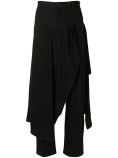 Yohji Yamamoto брюки с трикотажной юбкой