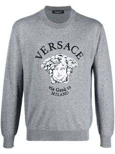 Versace толстовка с вышивкой Medusa