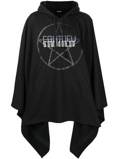 KTZ кейп асимметричного кроя с графичным принтом