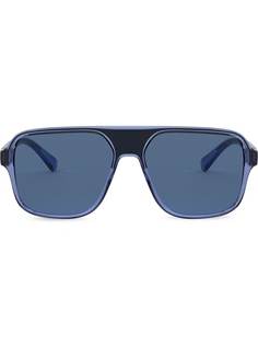 Dolce & Gabbana Eyewear солнцезащитные очки в квадратной оправе с тисненым логотипом