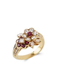 Van Cleef & Arpels Pre-Owned кольцо Present Day 1961-го года с бриллиантами и рубинами