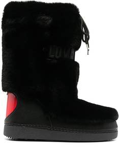 Love Moschino сапоги из искусственного меха с тисненым логотипом
