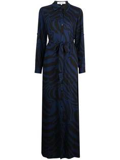 DVF Diane von Furstenberg платье миди Deborah с зебровым принтом