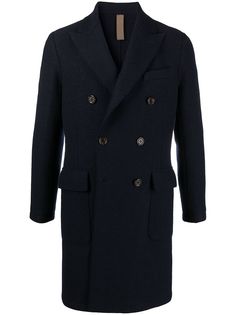 Eleventy двубортное пальто с длинными рукавами