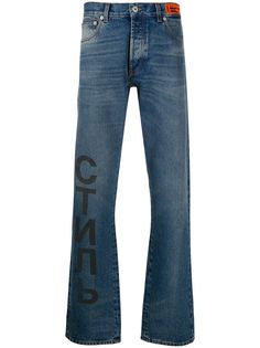 Heron Preston прямые джинсы с надписью Стиль