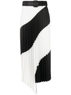 Off-White плиссированная юбка Spiral