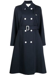 Lacoste двубортное пальто с поясом
