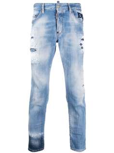 Dsquared2 узкие джинсы Skater с эффектом потертости