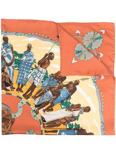 Hermès платок Perles 2000-х годов с принтом Hermes