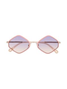 Chloé Kids солнцезащитные очки в геометричной оправе