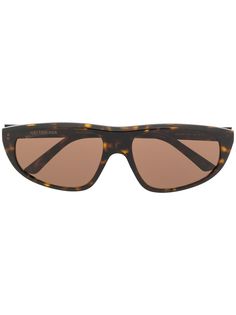 Balenciaga Eyewear солнцезащитные очки в овальной оправе черепаховой расцветки