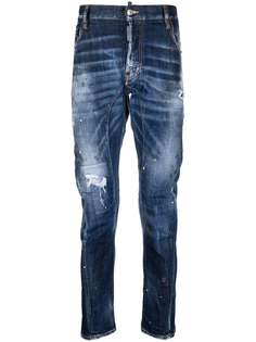 Dsquared2 прямые джинсы с прорезями