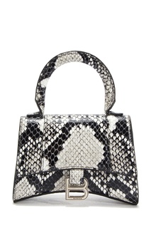 Черная кожаная сумка Hourglass Top Handle Balenciaga