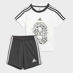 Комплект: шорты и футболка Lil 3-Stripes Sporty Summer adidas Sportswear