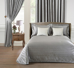 Комплект с покрывалом и 2 декоративные подушки (asabella) серебристый 70x15x37 см.