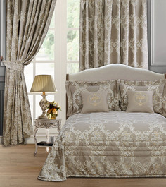 Комплект с покрывалом и 2 декоративные подушки (asabella) бежевый 70x15x37 см.