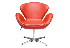 Кресло swan chair (bradexhome) красный 61x95x61 см.