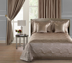 Комплект с покрывалом и 2 декоративные подушки (asabella) коричневый 70.0x15.0x37.0 см.