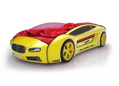 Кровать-машина карлсон roadster ауди (без доп.опций) (magic cars) желтый 105x49x174 см.