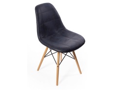 Стул eames dsw leather (bradexhome) черный 48x83x46 см.